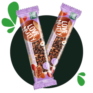 Love Nutty Cocoa Protein Bar with Hazelnuts and Raisins (12x40g)